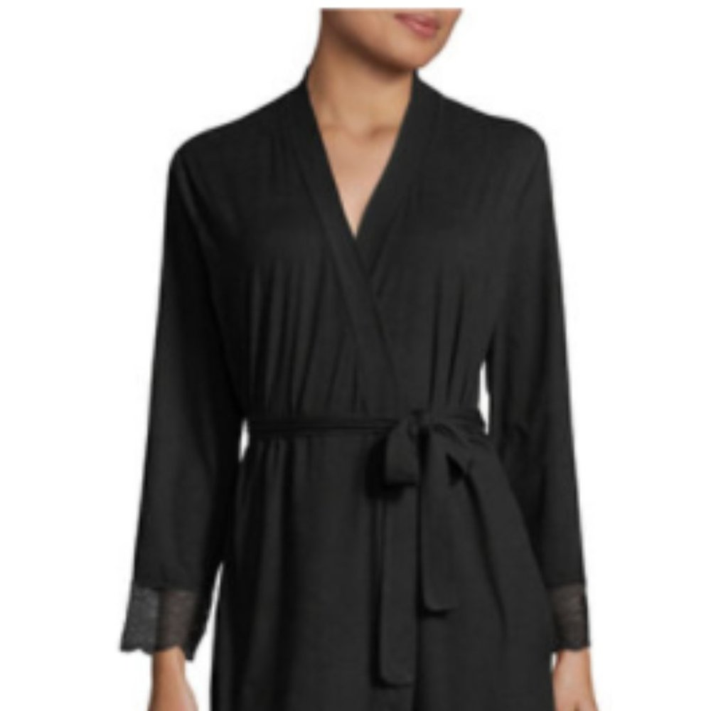 Emily And Jane - Lace-Trimmed Printed Robe